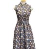 Women Origami Doll | Great Adventure Dress-Blueberry Garden