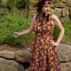 Women Origami Doll | Foraging In The Woods Dress-Tomato Squirrel (Size 6 & 16 Only)