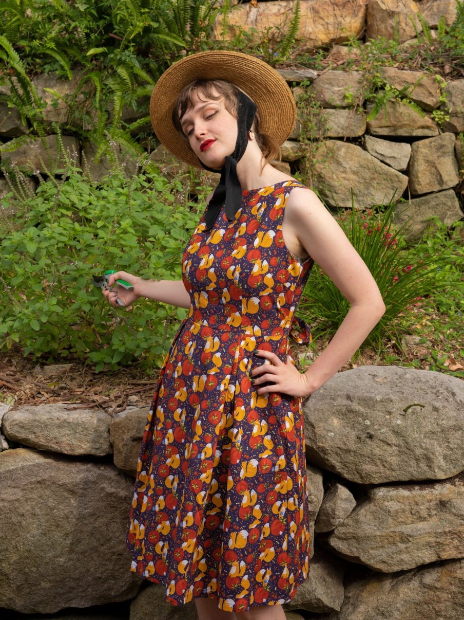 Women Origami Doll | Foraging In The Woods Dress-Tomato Squirrel (Size 6 & 16 Only)