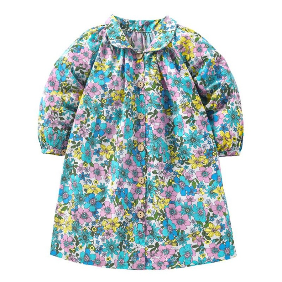 Kids Origami Doll | Vintage Floral Shirt Girl Dress