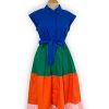 Women Origami Doll | Marley Dress-Block Colour