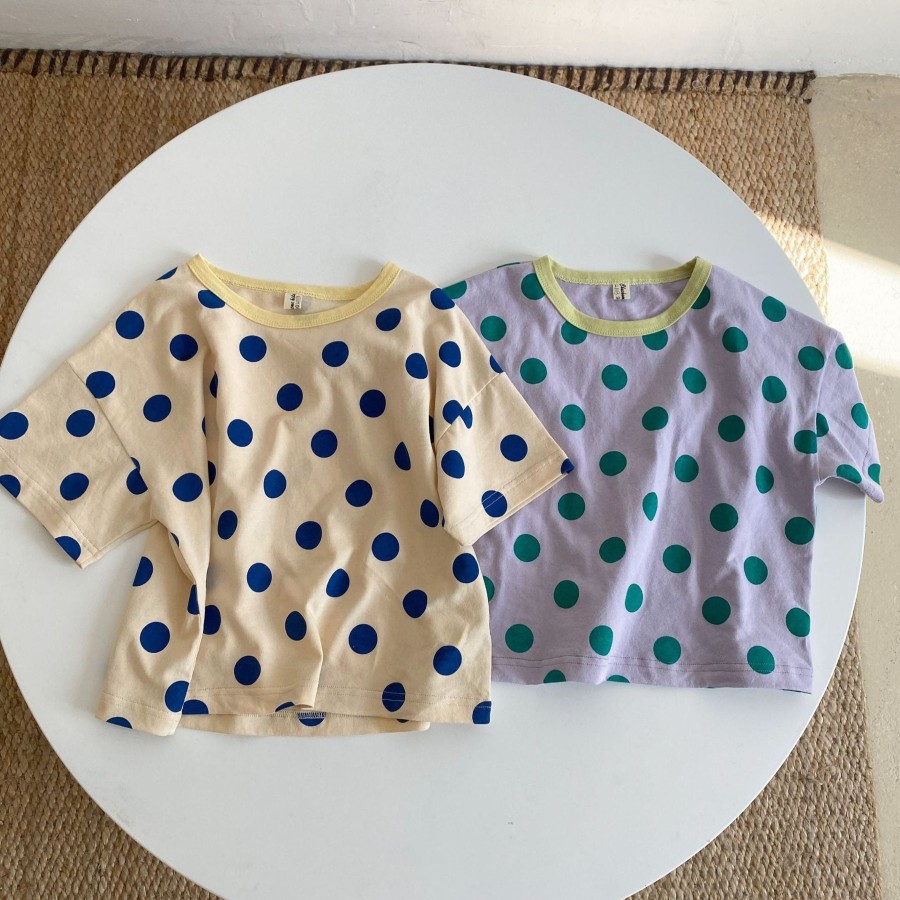 Kids Origami Doll | Polkadot Kids Tee (Low In Stock/4-5 Yrs & 5-6 Yrs Old) Liliac