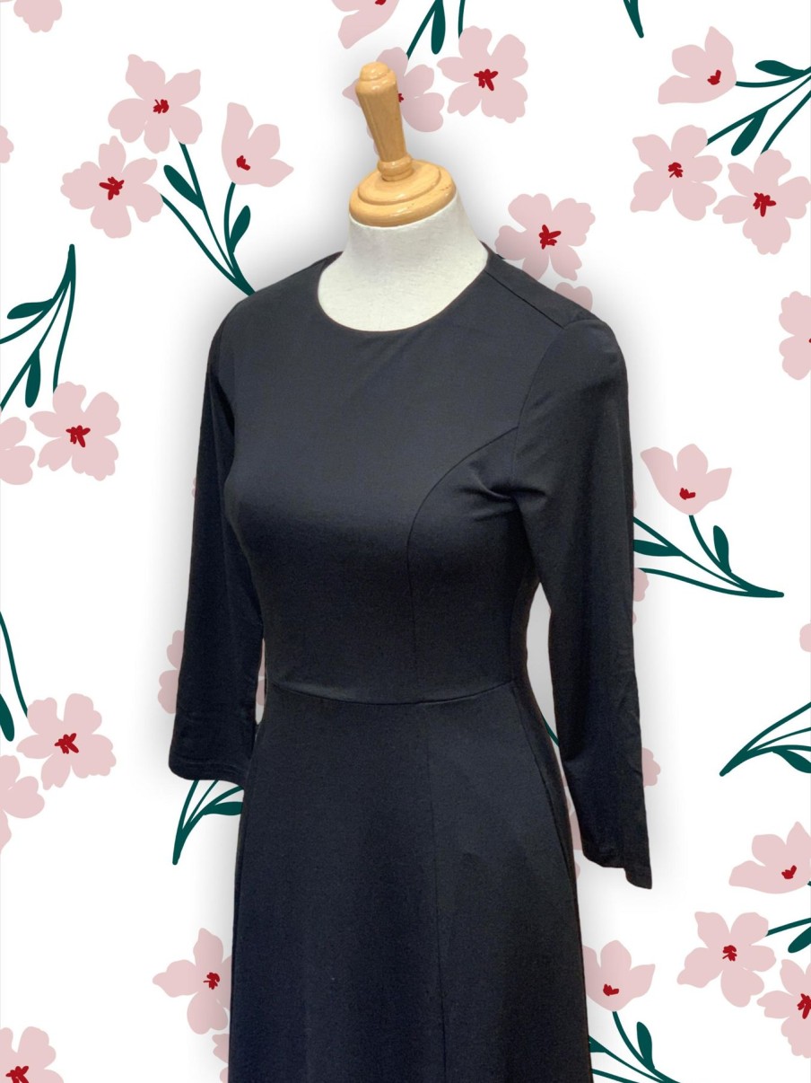 Women Origami Doll | Essential Jersey Dress Black