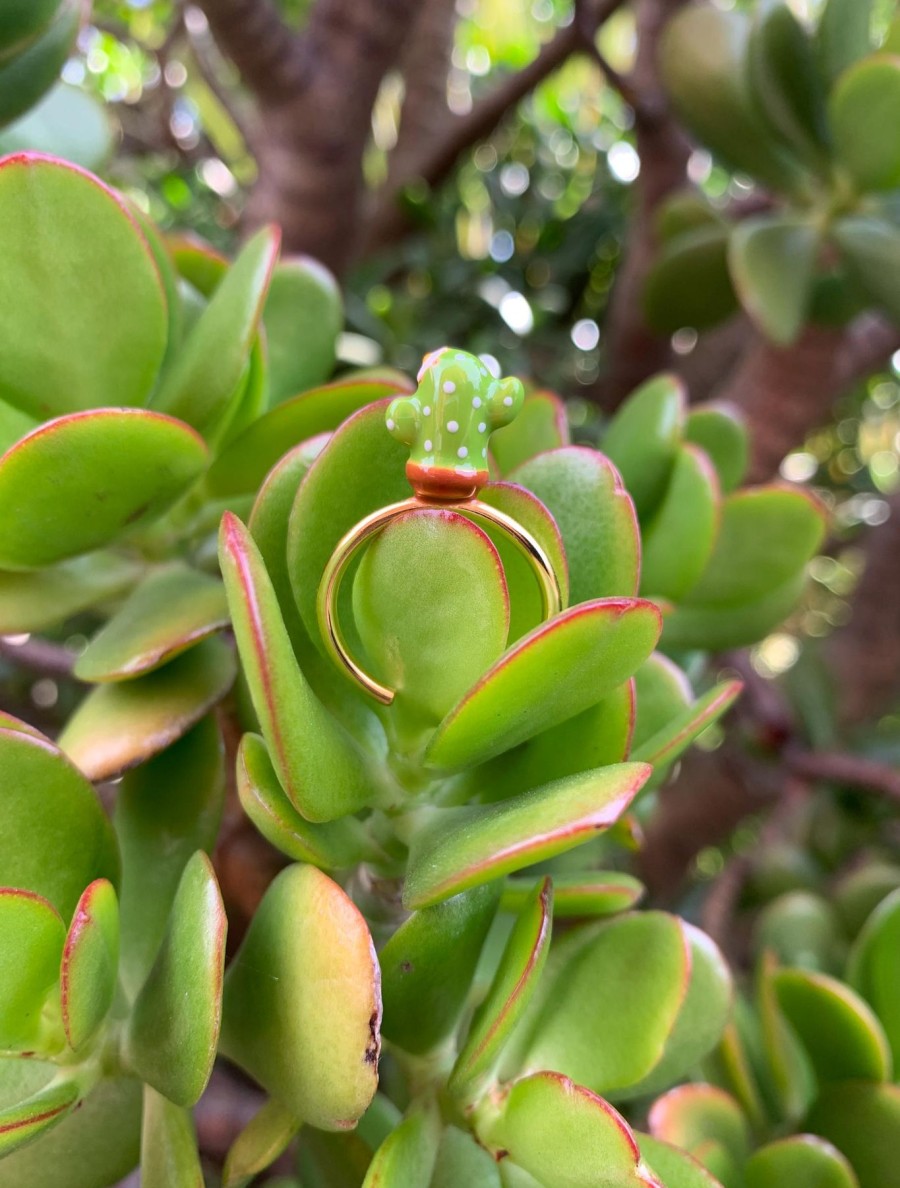 Jewellery Origami Doll | Handmade Cactus Ring And Bangle