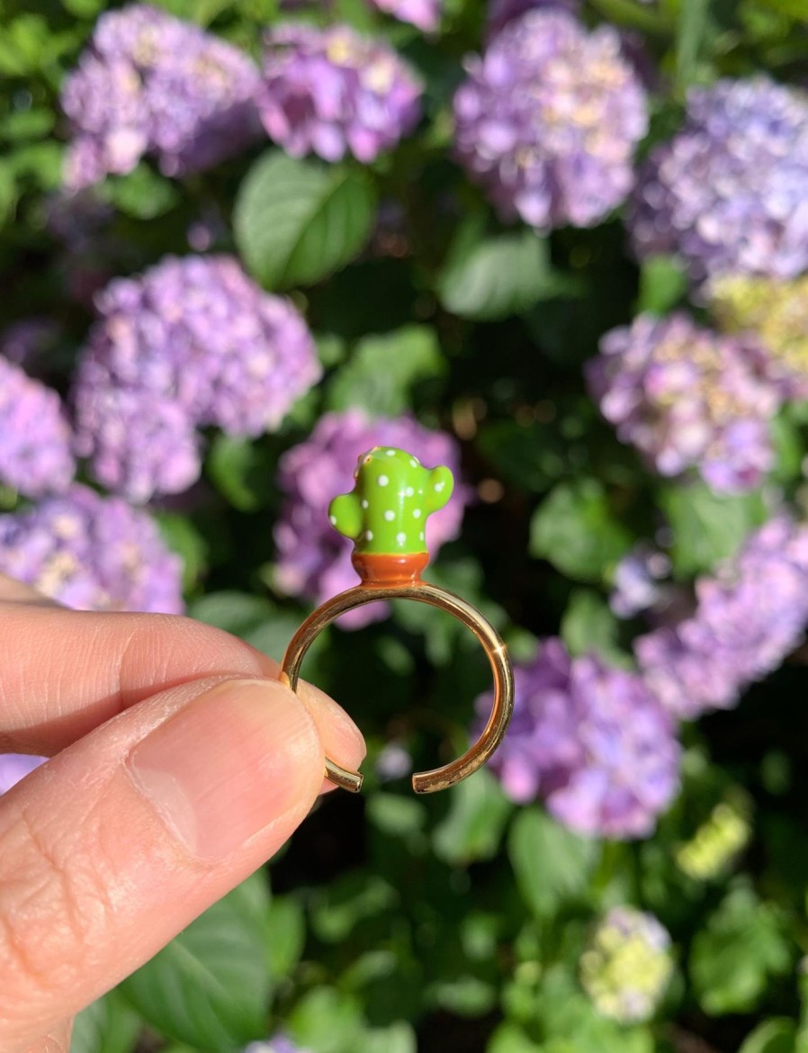 Jewellery Origami Doll | Handmade Cactus Ring And Bangle