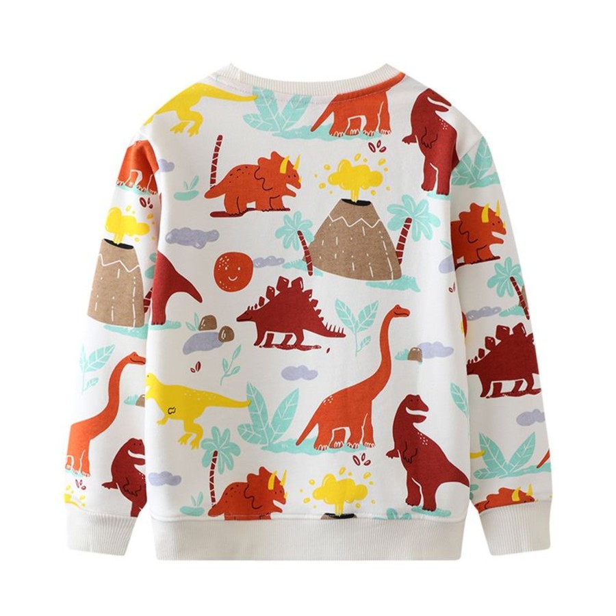 Kids Origami Doll | Sunny Day Dinosaur Pullover (Low In Stock/2,4 &5 Yrs Old)