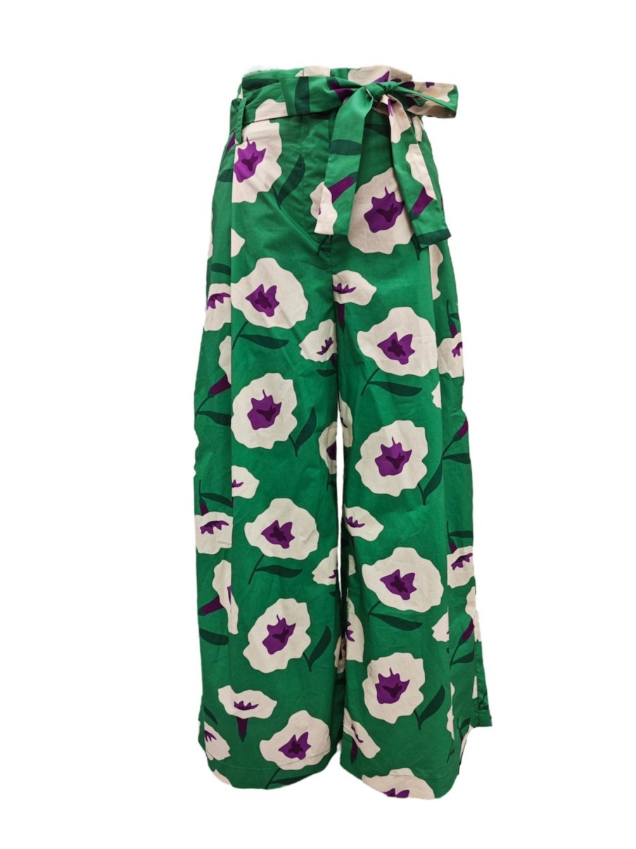 Women Origami Doll | Zoey Pants-Floral Green