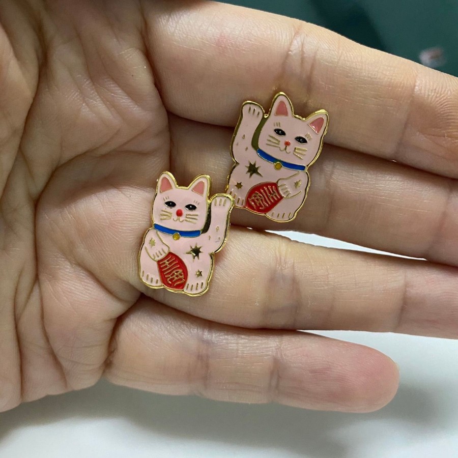 Jewellery Origami Doll | Maneki-Neko Lucky Cat Earring