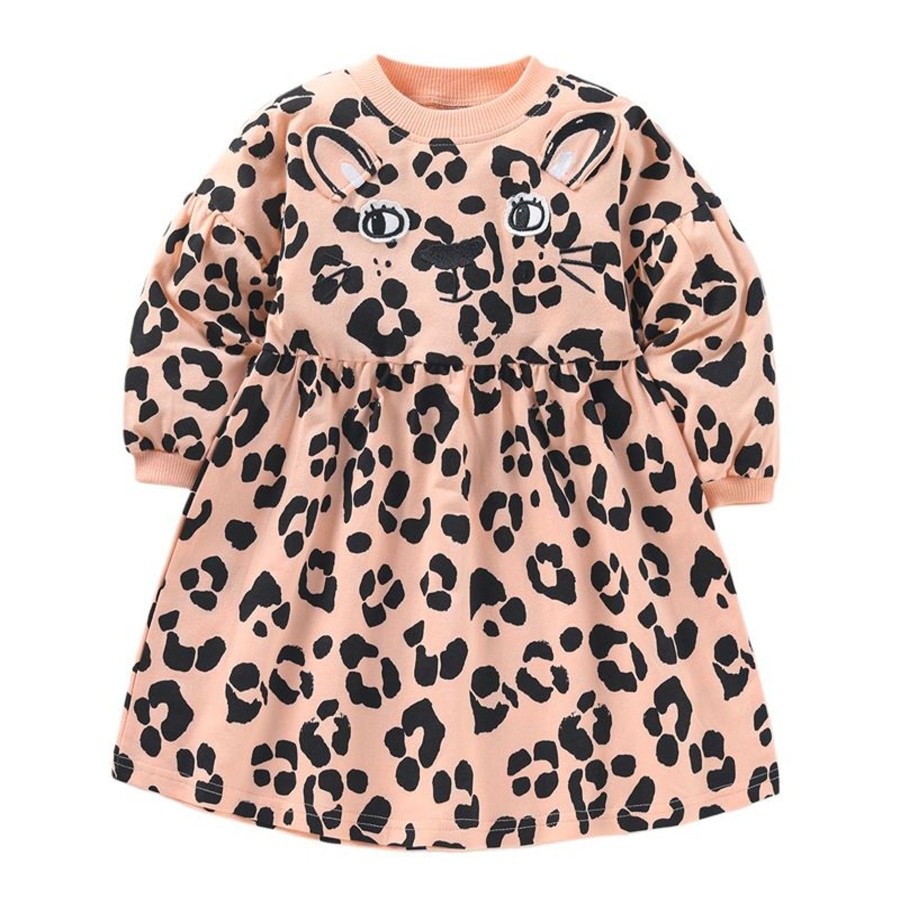 Kids Origami Doll | Cheetah Cotton Girl Dress