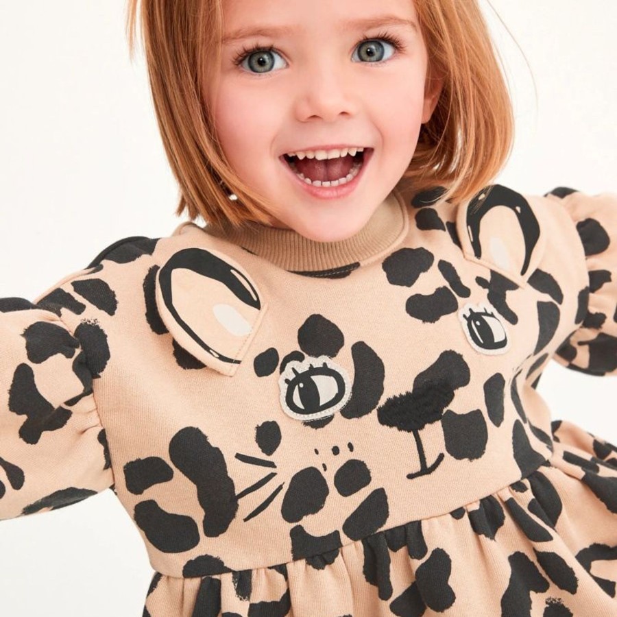 Kids Origami Doll | Cheetah Cotton Girl Dress