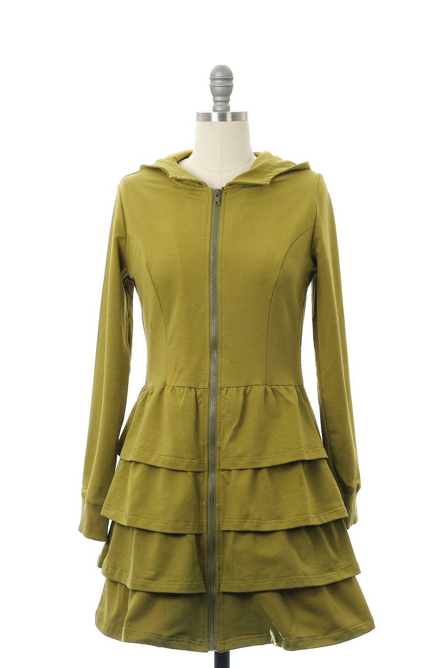 Women Origami Doll | Amelia Tier Jacket Green