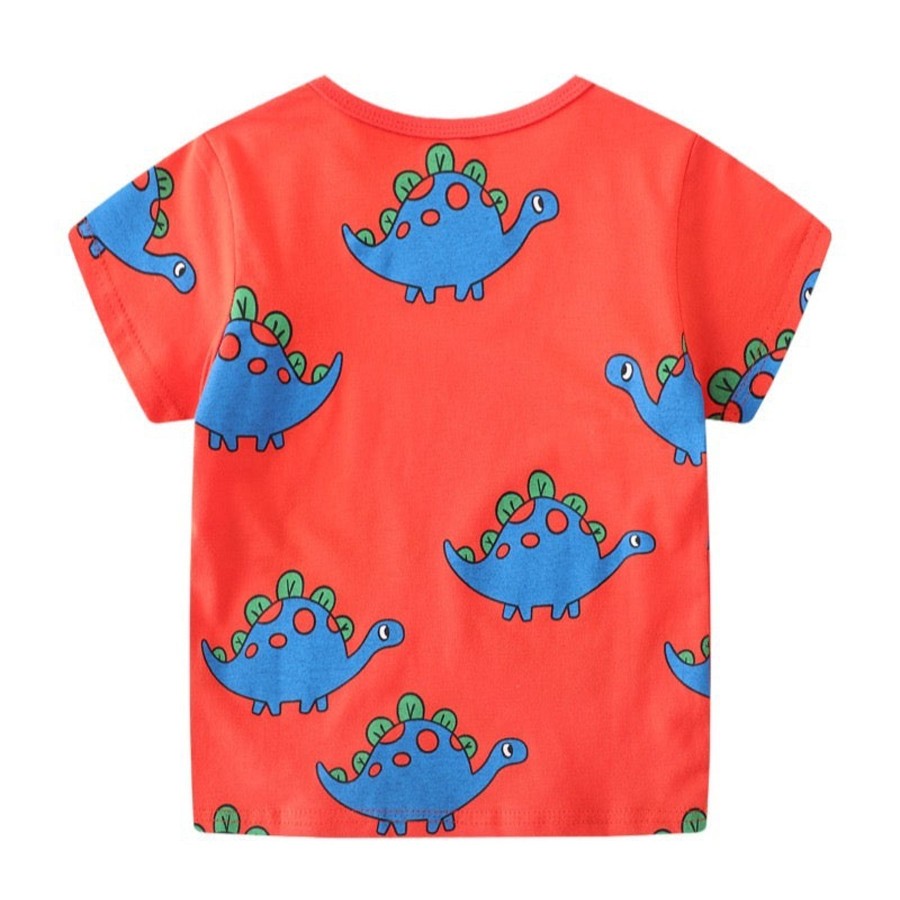 Kids Origami Doll | Dinosaur Red Tee Kids