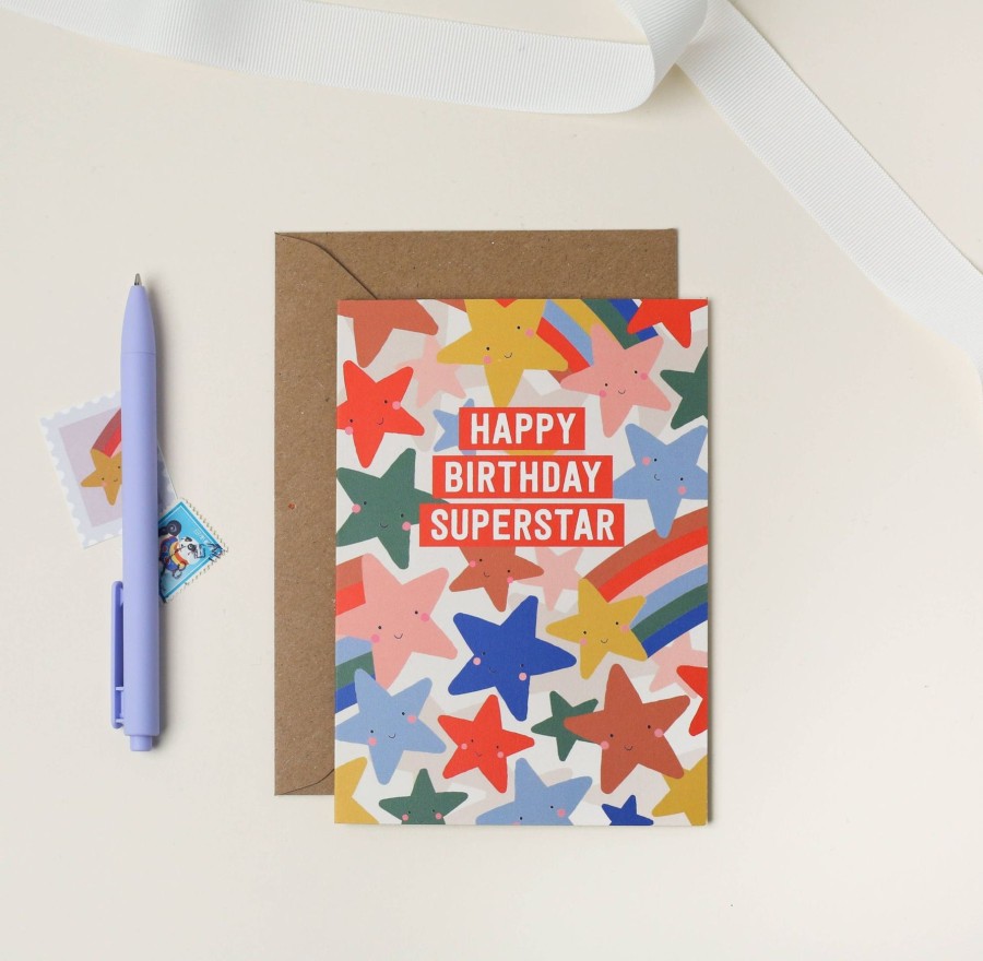 Homestyle Natalie Alex Designs | Superstar Birthday Card | Birthday Card For Kids