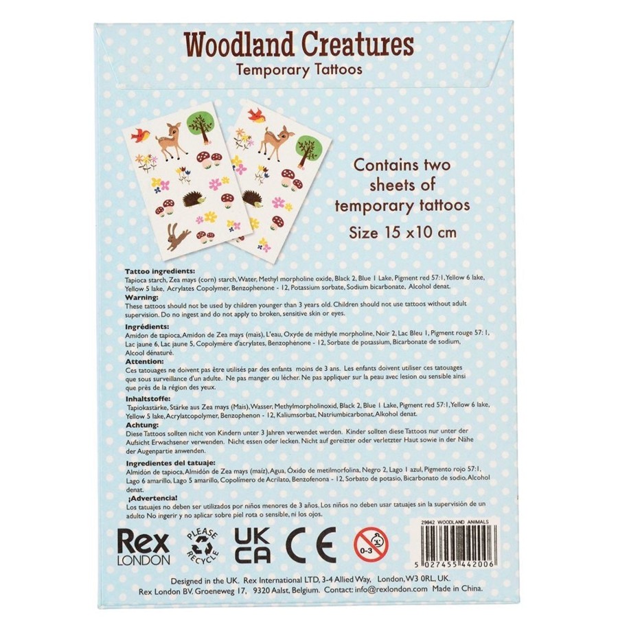 Homestyle Rex London | Woodland Creatures Temporary Tattoos