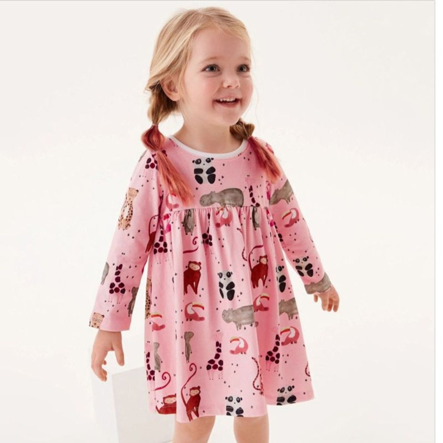 Kids Origami Doll | Happy Animals Cotton Girls Dress (Low In Stock/6&7 Yrs Old)