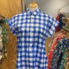 Women Origami Doll | The Plaid Top-Blue