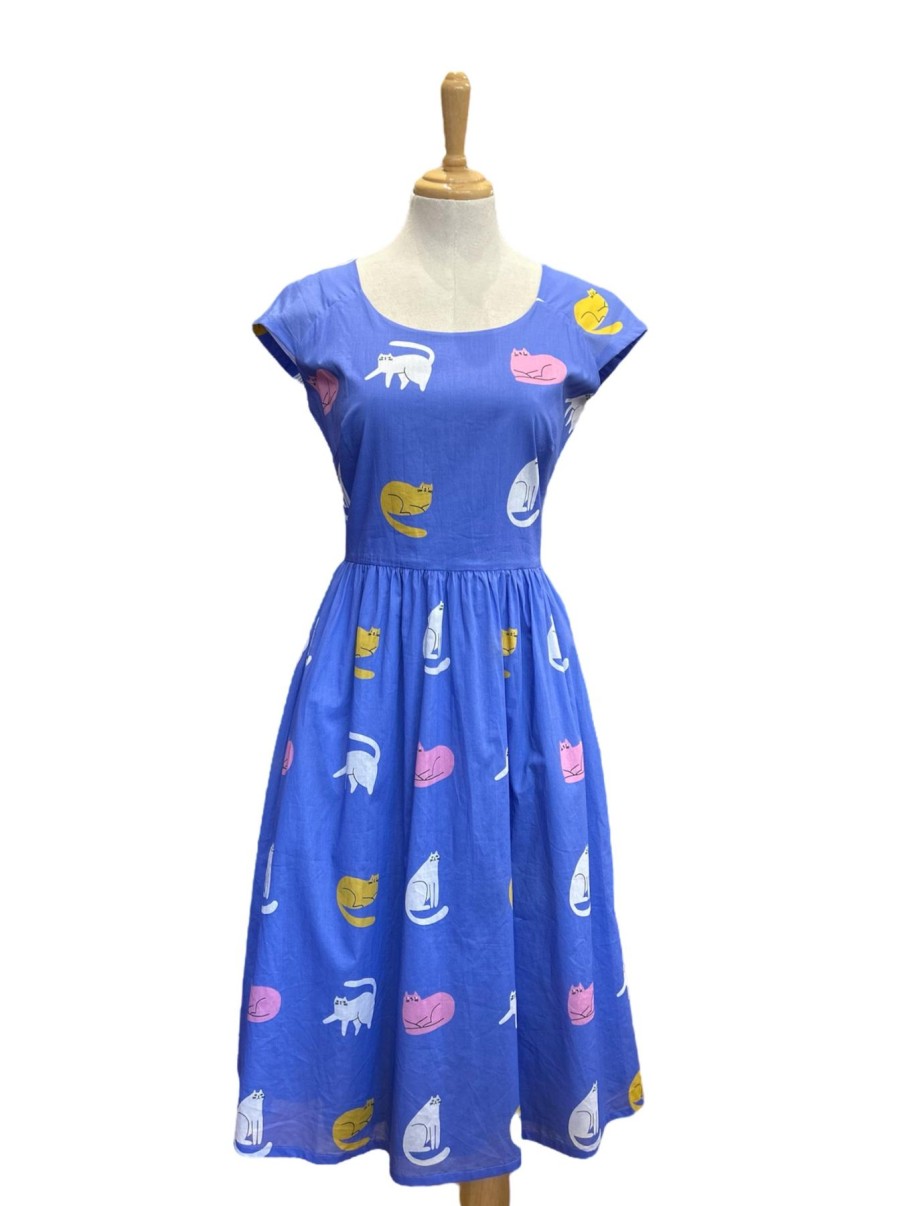 Women Origami Doll | Life Is A Picnic Dress-House Cat