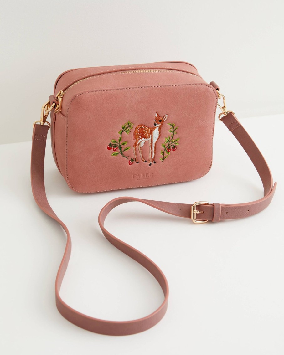 Bags Fable England | Fable London Fawn Embroidered Camera Bag