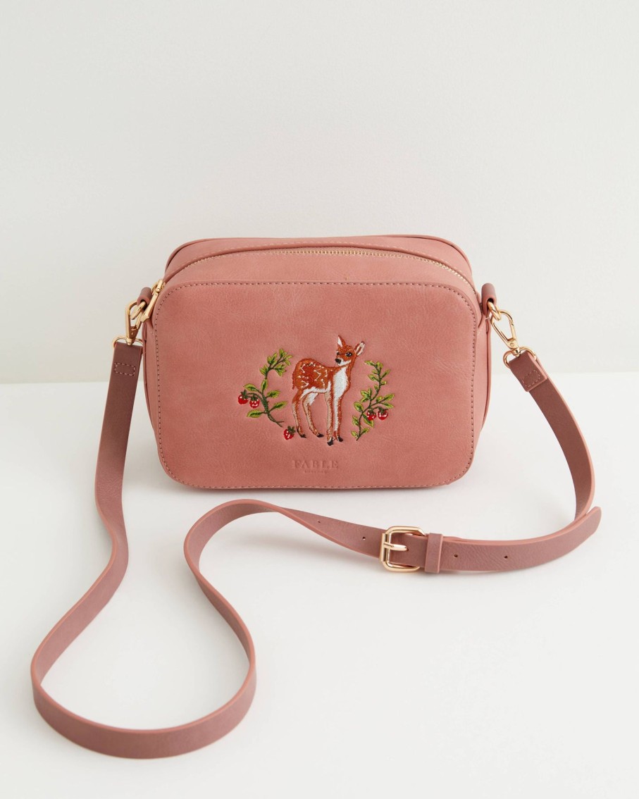 Bags Fable England | Fable London Fawn Embroidered Camera Bag