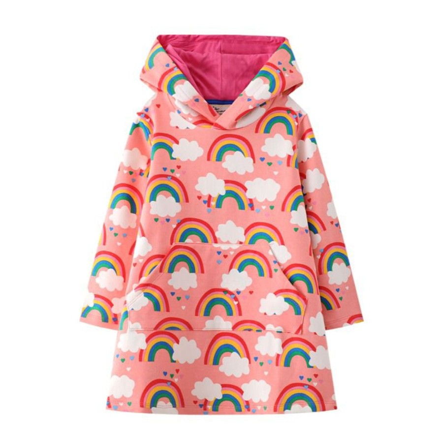 Kids Origami Doll | Happy Rainbow Cotton Girls Dress (Low In Stock/2&7 Yrs Old)