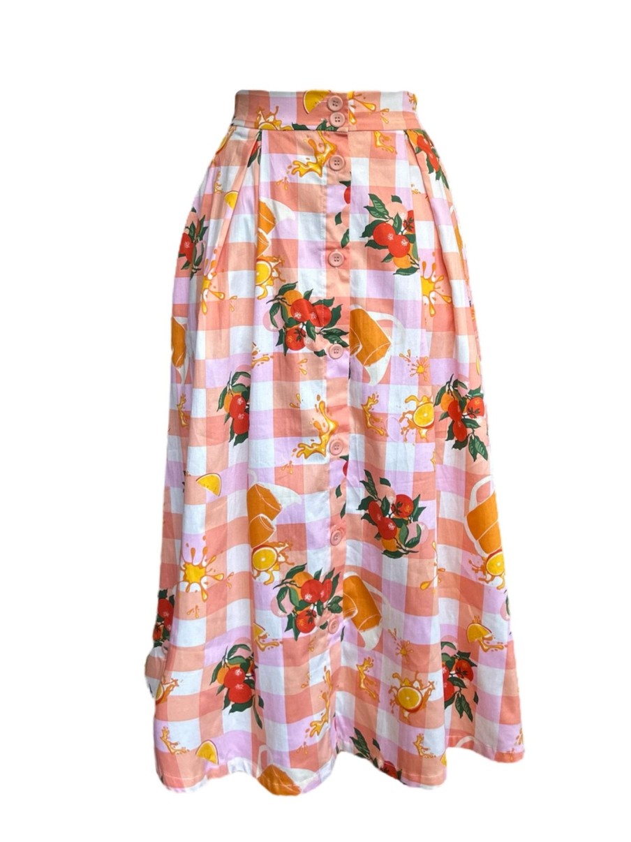 Women Origami Doll | Ashley Skirt-Orange Juice