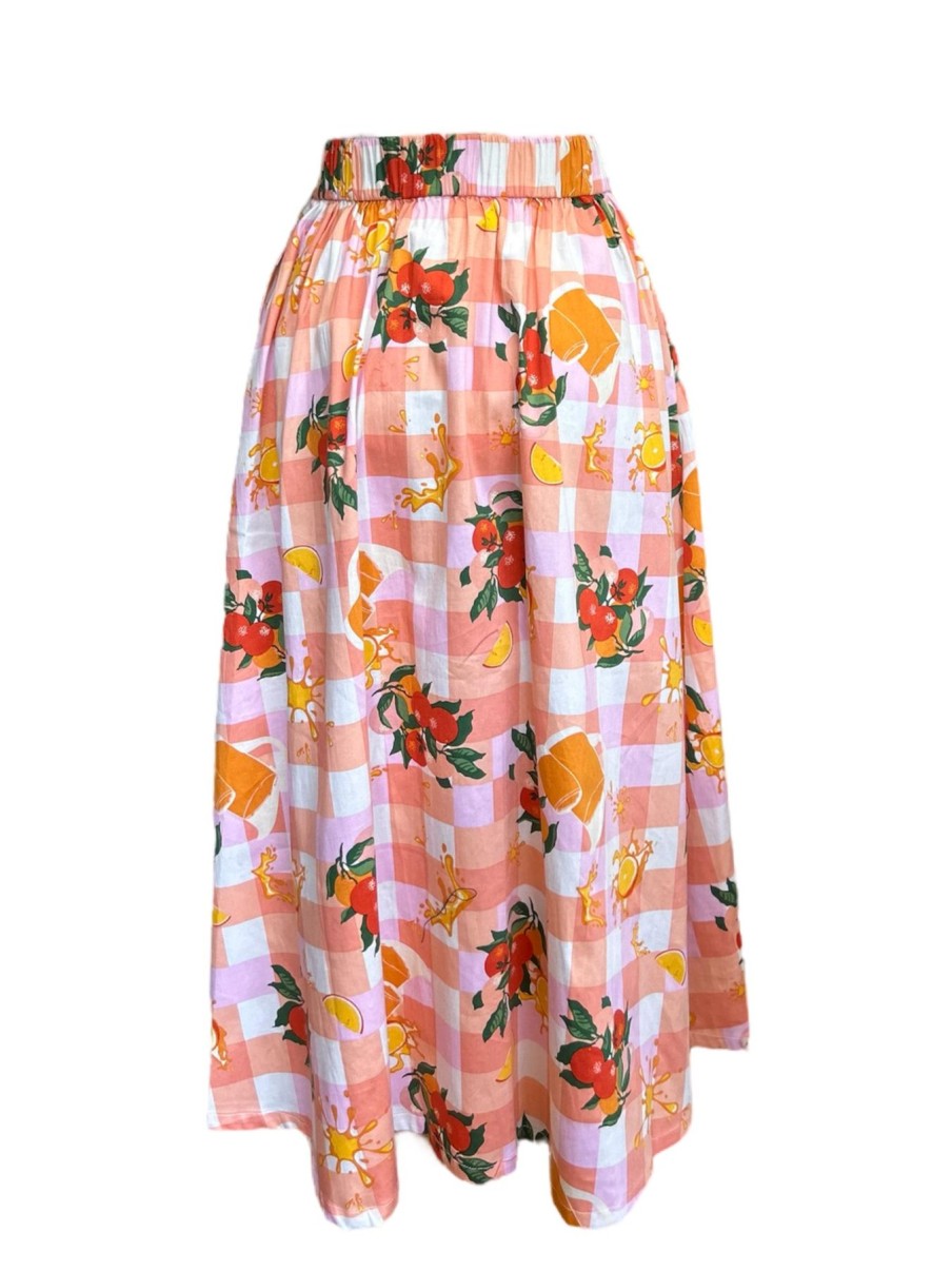 Women Origami Doll | Ashley Skirt-Orange Juice