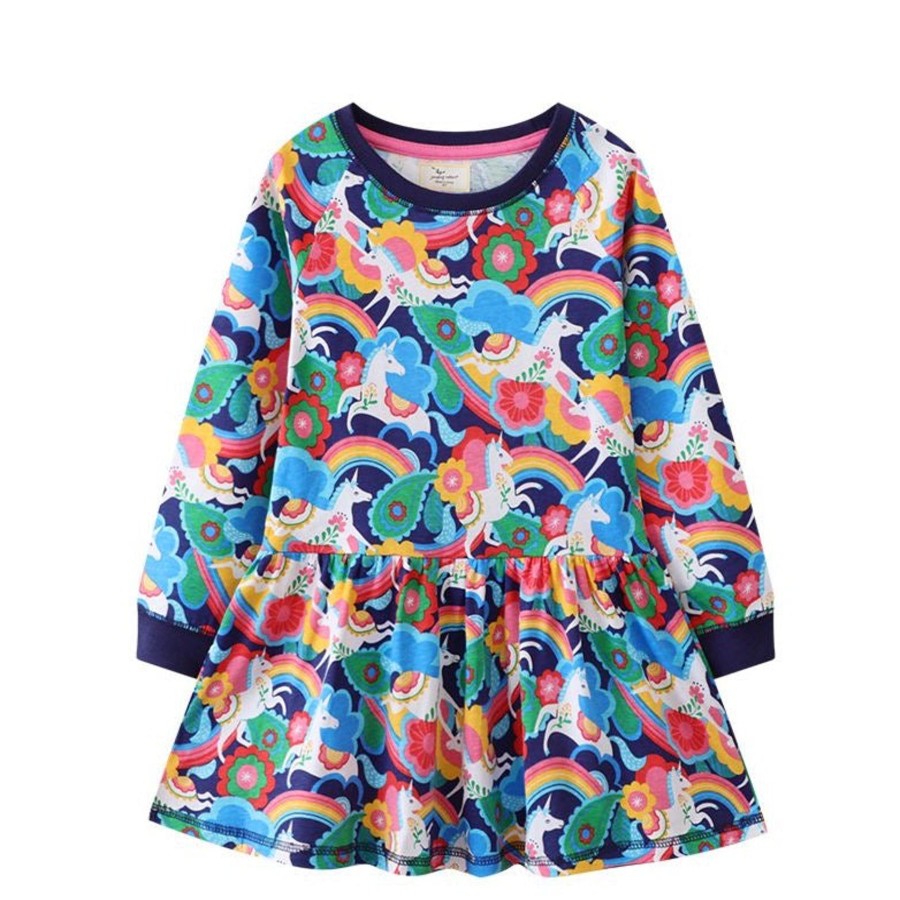 Kids Origami Doll | Unicorn World Cotton Girl Dress