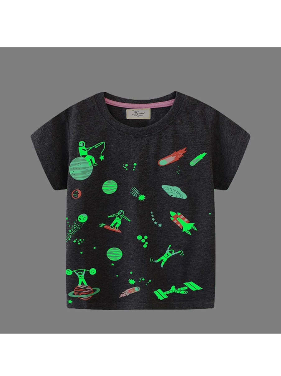 Kids Origami Doll | Glow In The Dark Astronaut Tee Kids