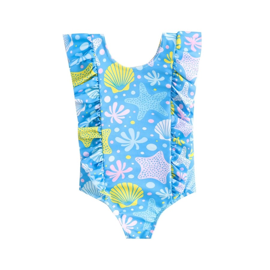 Kids Origami Doll | Sea Life Print Kids Swimsuit