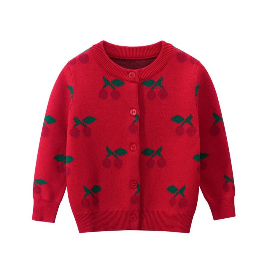 Kids Origami Doll | Cherry Kids Cardigan (Low In Stock/3 & 4 Yrs Old)