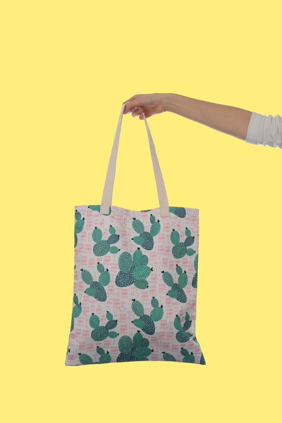 Bags Origami Doll | Tote Bag-Pink Cactus