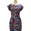 Women Origami Doll | A Walk In The Park Dress-Abstract Flower Pattern